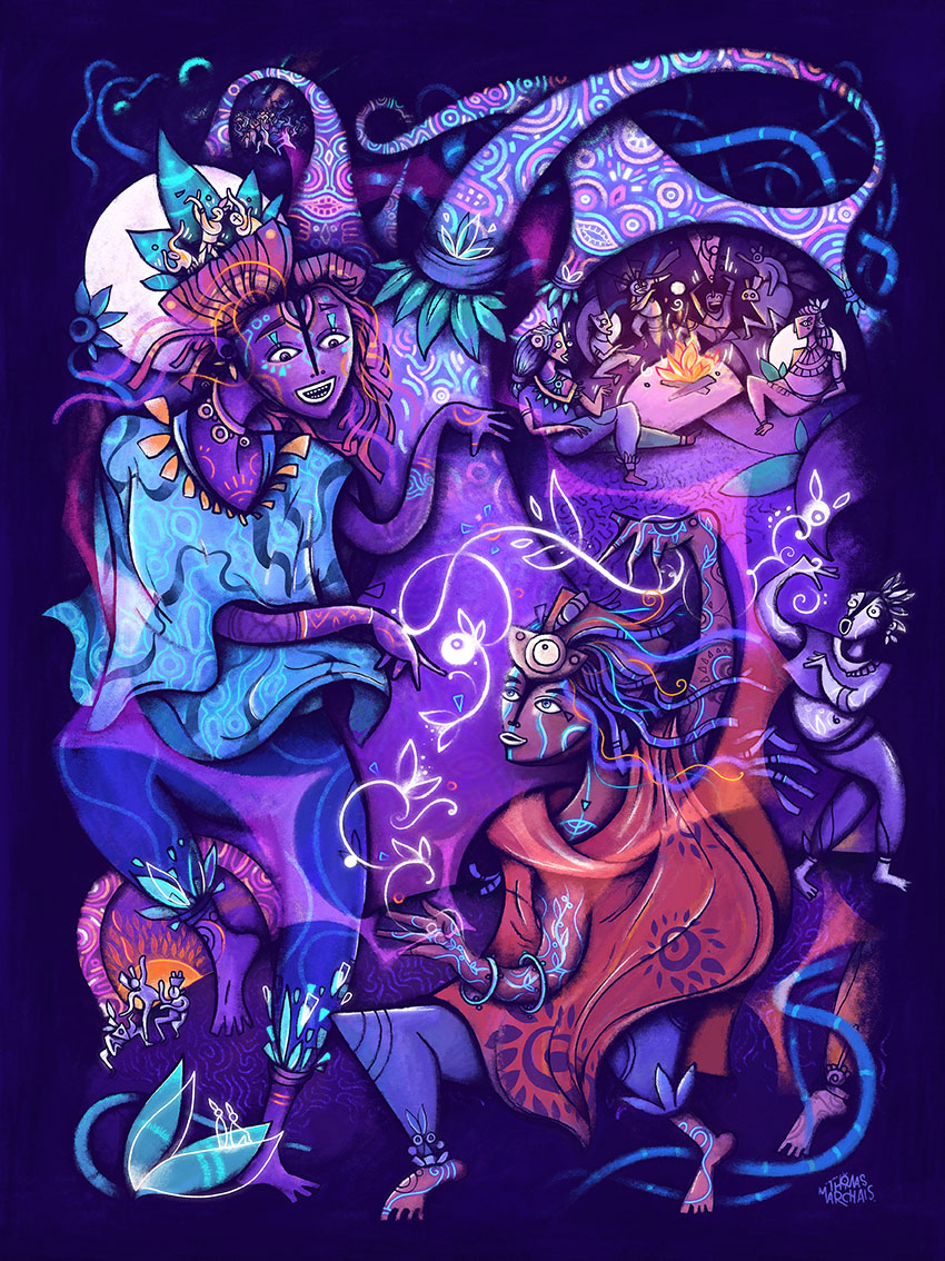 Illustration et peinture digitale par Thomas Marchais artiste visuel à Toulouse