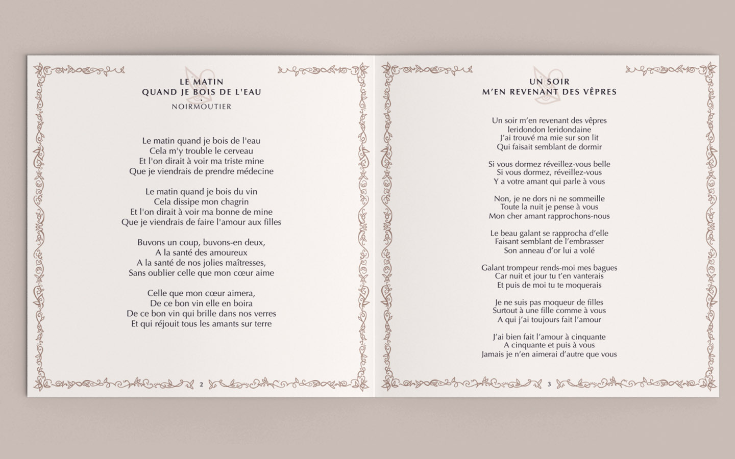 Création graphique du livret de l'album de Greg Duveau, racontars