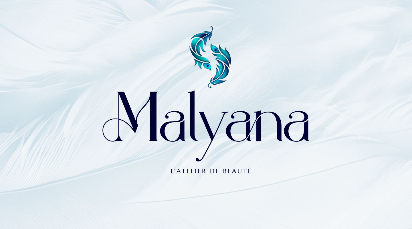 Présentation de la création de logo pour le salon de beauté Malyana