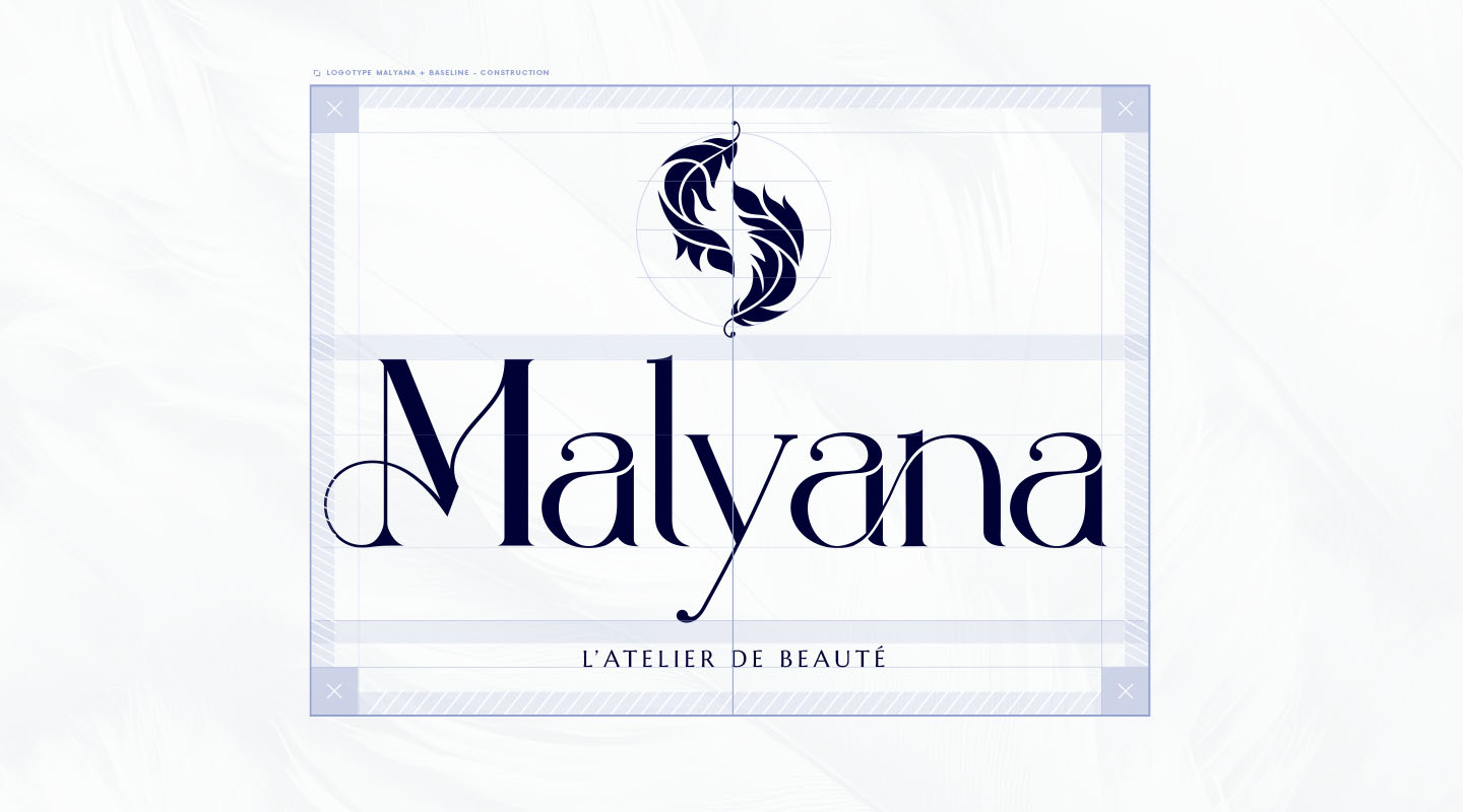 Construction et création du logo du salon de beauté Malyana