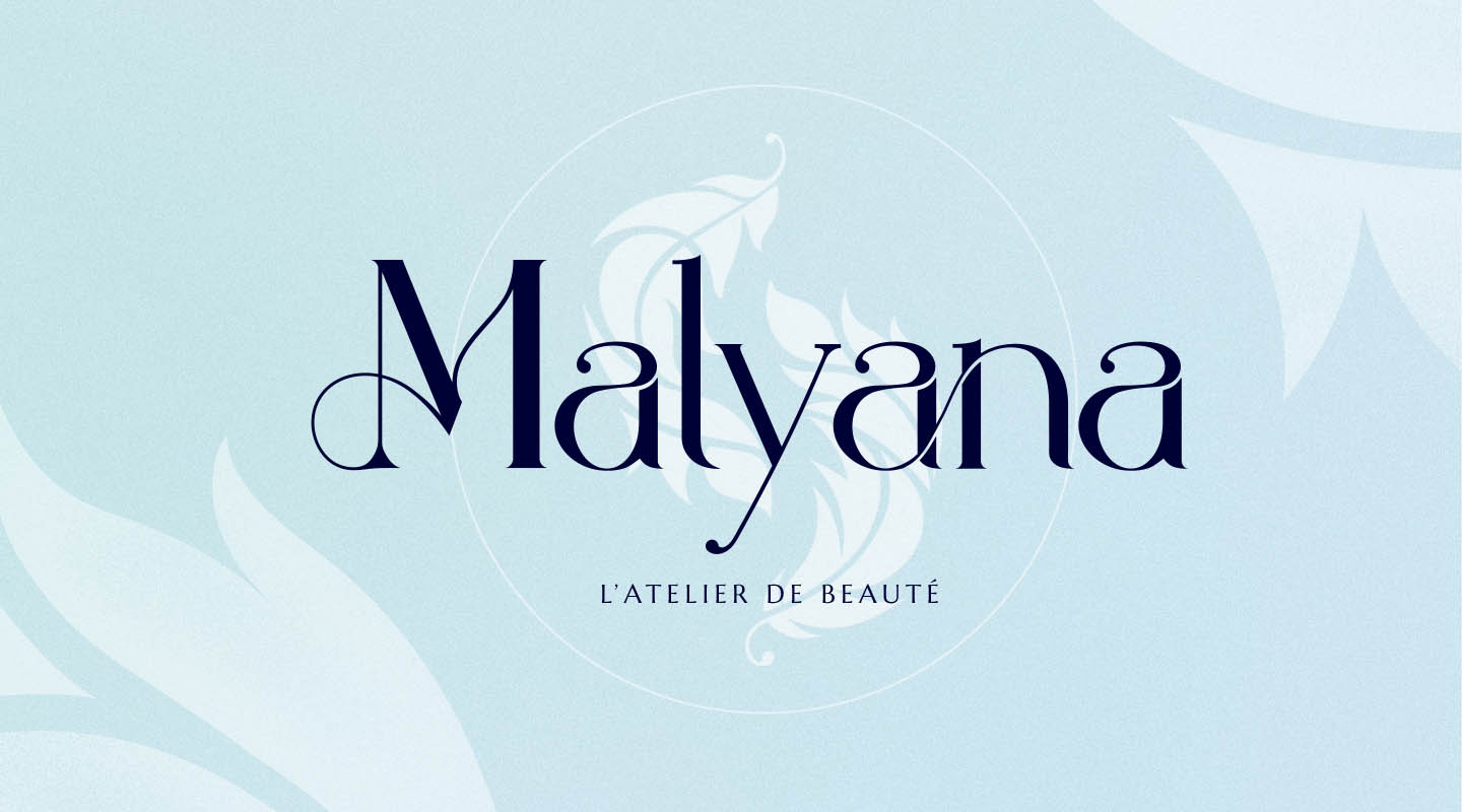 Création de logo et typographie du salon de beauté Malyana