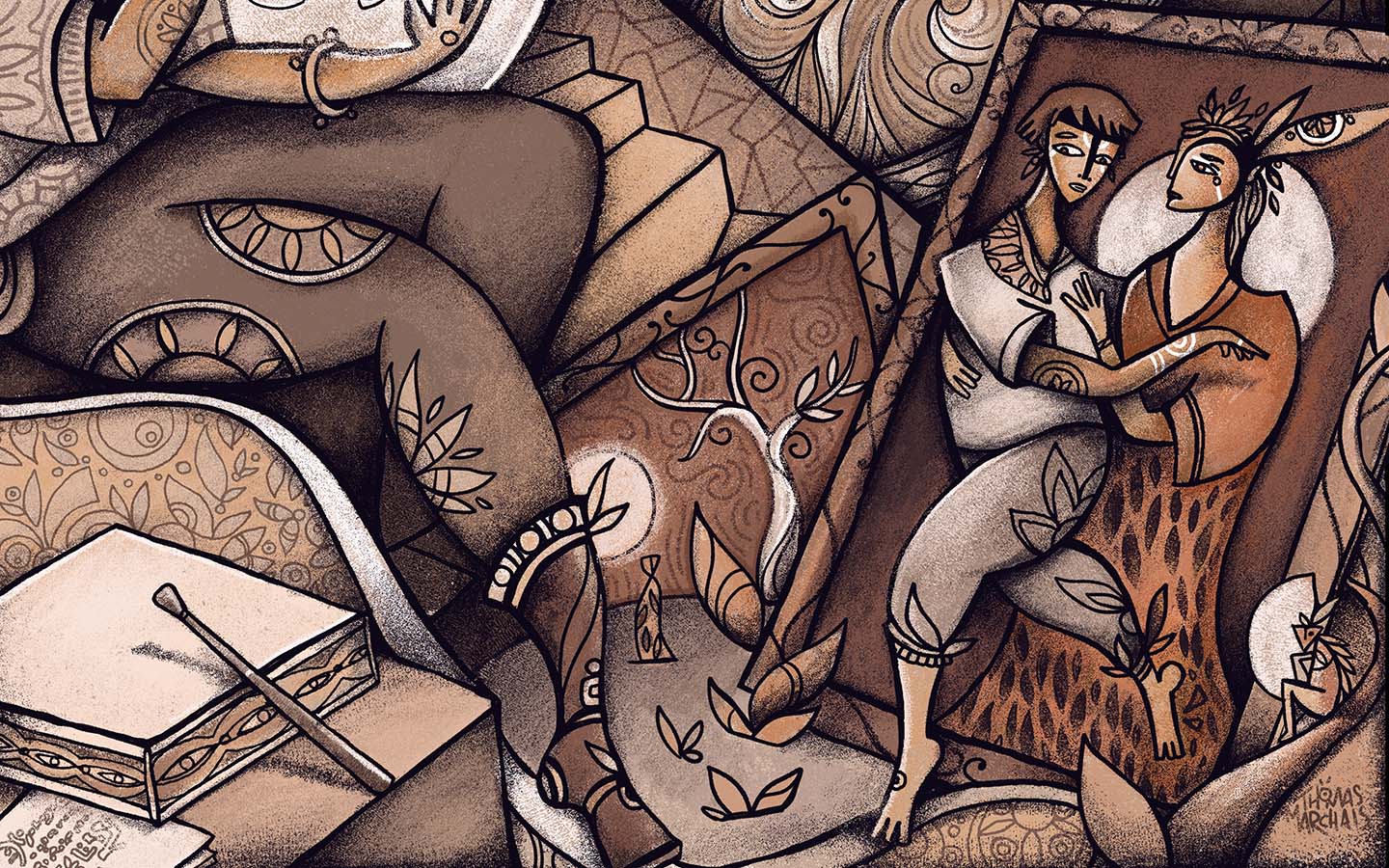 Zoom sur l'illustration de l'album réalisé par Thomas Marchais