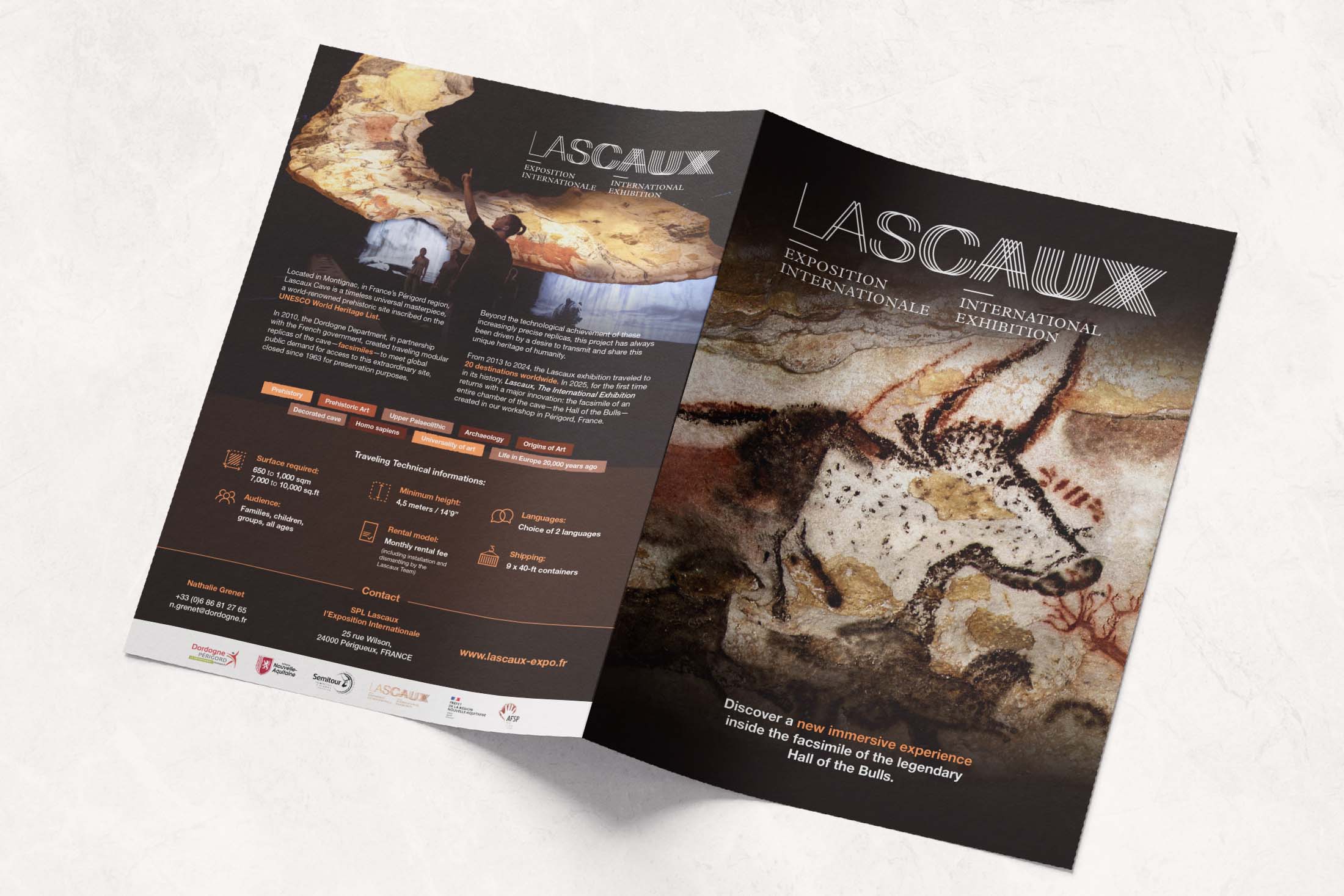 photo d'un support de communication pour l'exposition Lascaux