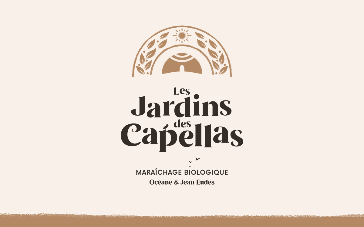 Présentation de la création de logo des Jardins des Capellas, design par Thomas Marchais à Toulouse