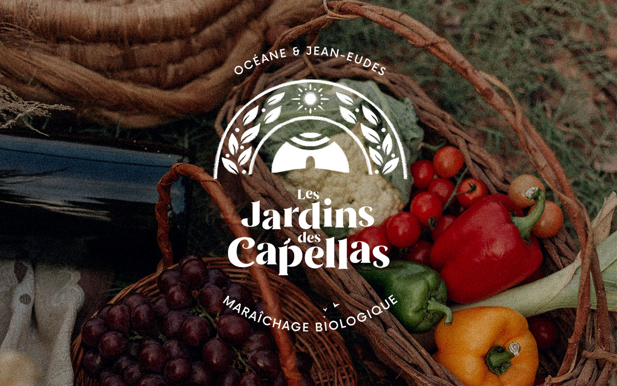 Présentation de la création de logo des Jardins des Capellas, design par Thomas Marchais à Toulouse