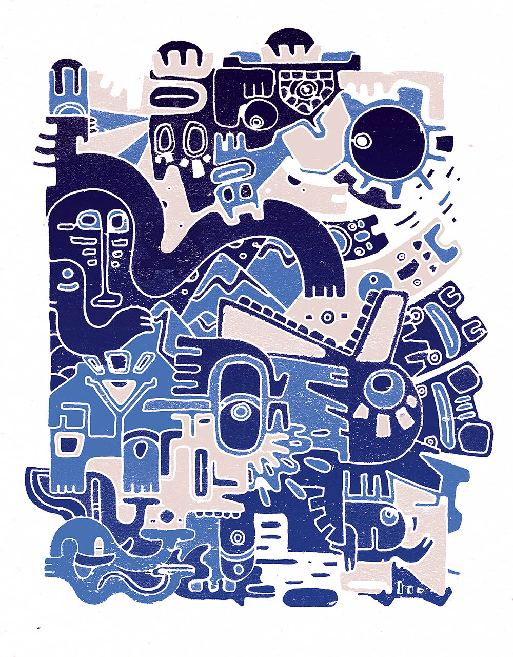 Dessin et peinture digitale de l'artiste Thomas Marchais