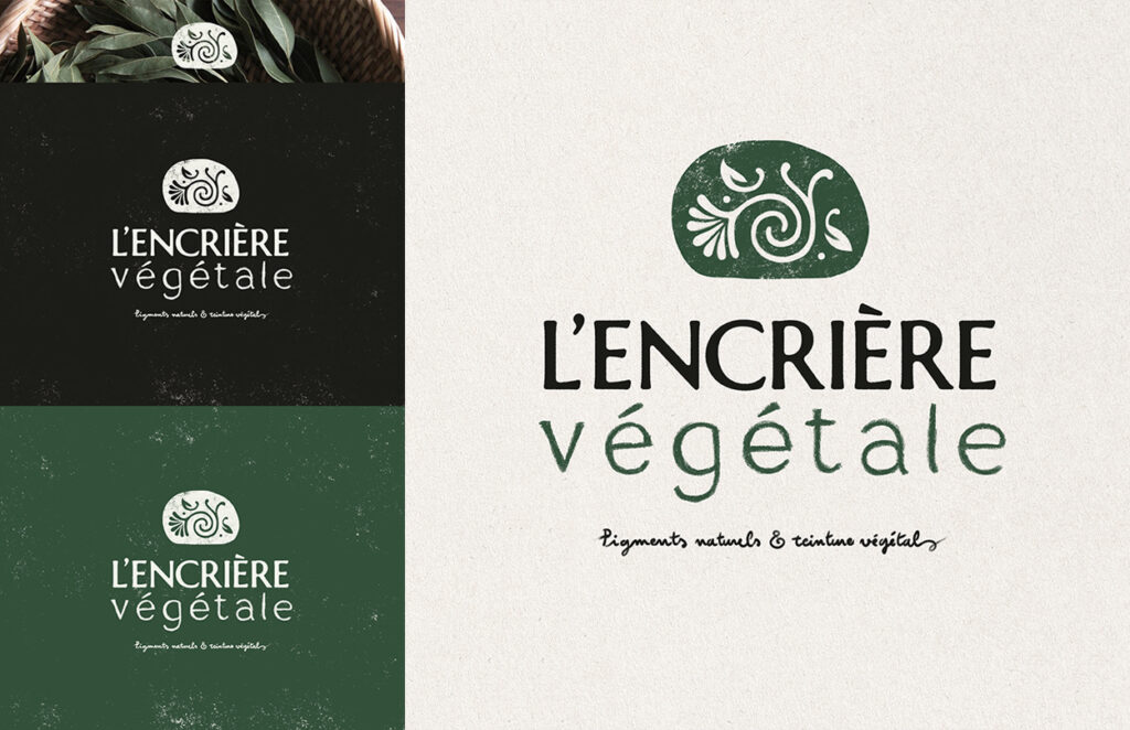 Présentation de la création de logo pour l'entreprise l'encrière végétale